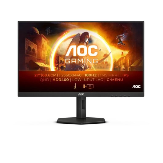 Monitor AOC Q27G4XD 27" QuadHD 180Hz Fast IPS HDR400 0,5 ms Schwarz Rot