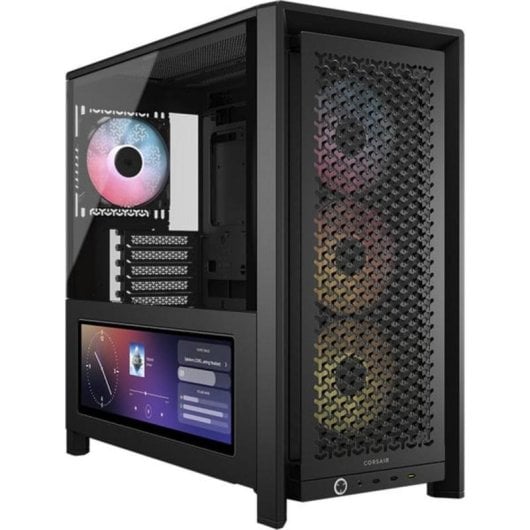 Corsair FRAME 4000D LCD RS ARGB Torre E-ATX com LCD Tátil 14,5" e 4 Ventoinhas ARGB Preta