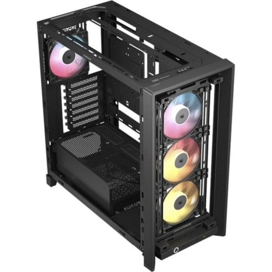 Corsair FRAME 4000D LCD RS ARGB Torre E-ATX com LCD Tátil 14,5" e 4 Ventoinhas ARGB Preta