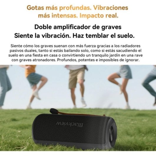 Altavoces Blackview Portátiles Bluetooth 20 W impermeables con batería 3600 mAh y TWS