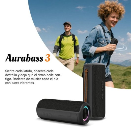 Enceintes Blackview portables Bluetooth 20W étanches IPX7 double haut-parleur RGB