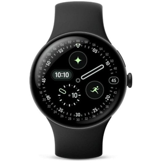 Google Pixel Watch 4 WiFi NFC GPS 45mm AMOLED Noir S/L Étanche 5ATM IP68 SpO2