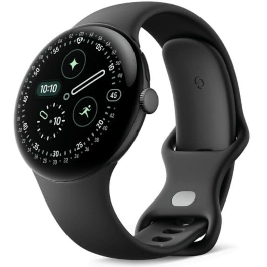 Google Pixel Watch 4 WiFi GPS NFC 45mm AMOLED Noir S/L IP68 Etanche SpO2 Pulsomètre