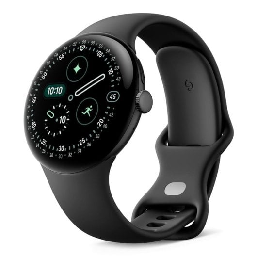 Google Pixel Watch 4 WiFi GPS NFC 45mm AMOLED Noir S/L IP68 Etanche SpO2 Pulsomètre