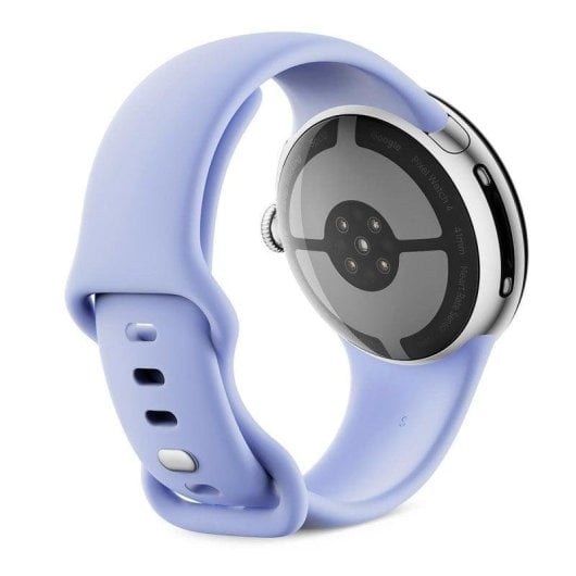 Google Pixel Watch 4 WiFi Bluetooth NFC GPS 41mm AMOLED Argent Violet S/L IP68 SpO2