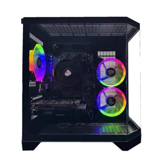 PC Sobremesa Nitropc Avanzado Silver Plus AMD Ryzen 5 5500 16GB 1TB M.2 RX6600 Windows 11 WiFi USB Negro