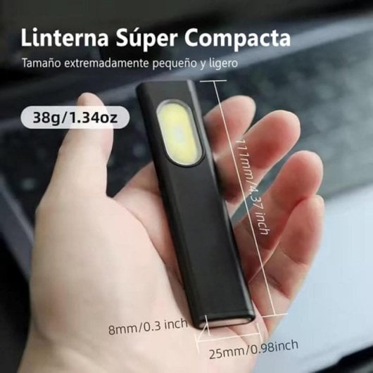 Linterna Led Ital T7 Recargable USB-C 6 Modos 450lm Base Magnética Clip IPX4
