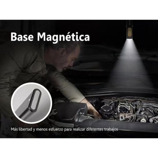 Linterna Led Ital T7 Recargable USB-C 6 Modos 450lm Base Magnética Clip IPX4