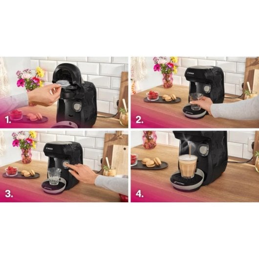 Cafetera Automática Bosch Tassimo Happy TAS109E 0,7 L 1400 W Beige y Negro multibebidas