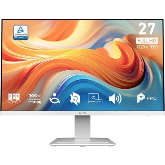 MSI PRO MP273W Monitor 27" FullHD 144Hz IPS 1ms com Altifalantes, VESA e Adaptive Sync