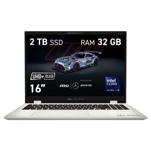 Notebook MSI Prestige 16 AI Plus MERCEDESAMG B2VMG-217ES 16" Intel Core Ultra 9 32GB 2TB SSD OLED Windows 11 Pro Silber