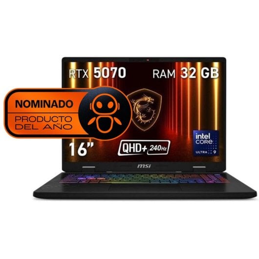 Portátil MSI Crosshair 16 HX AI D2XWGKG-262ES 16" Intel Core Ultra 9 275HX 32GB 1TB SSD RTX 5070 8GB QHD+ RGB