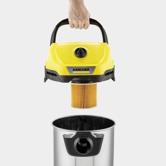 Aspirador de tambor sem fios Kärcher WD 3-18 225W 17L Inox Autonomia 20min Sopro