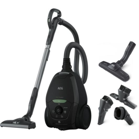 Aspirateur avec Sac AEG VX82-1-ÖKO 600W Filtre Hygiène+ 3,5L Noir Surfaces délicates