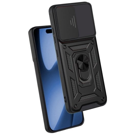 Capa COOL para iPhone 17 Pro Max com anel rígido preta