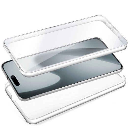 Funda COOL Silicona 3D para iPhone 17 Pro / 18 Pro (Transparente Frontal + Trasera)