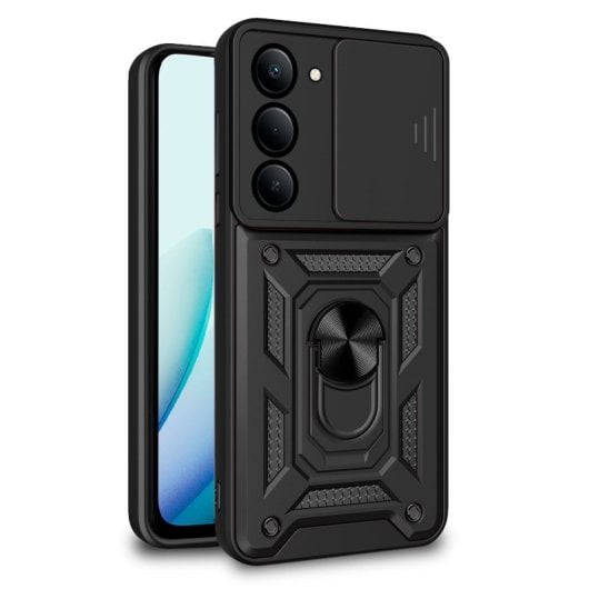 Capa COOL para Xiaomi Redmi 15/15 5G com anel rígido preto