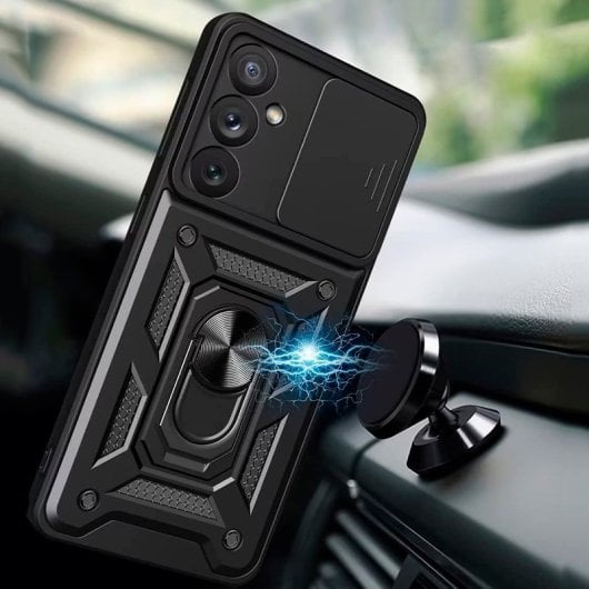 Capa COOL para Xiaomi Redmi 15/15 5G com anel rígido preto