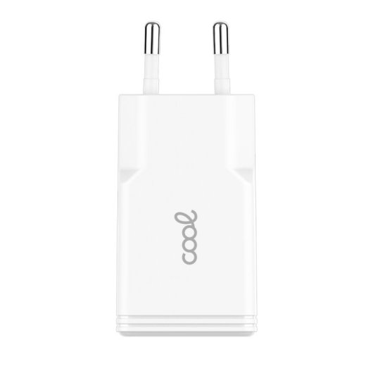 Cargador Red Universal Fast Charger (PD) Tipo-C / USB Dual COOL Plano (30W) Blanco