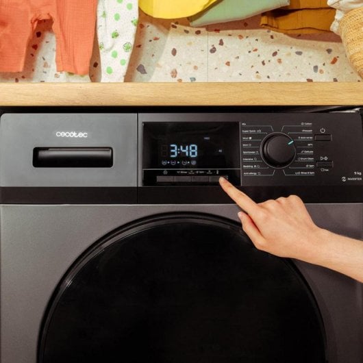 Lavadora Cecotec Bolero DressCode 9411 Inverter Carga Frontal 9 kg 1400 rpm A Acero Vapor