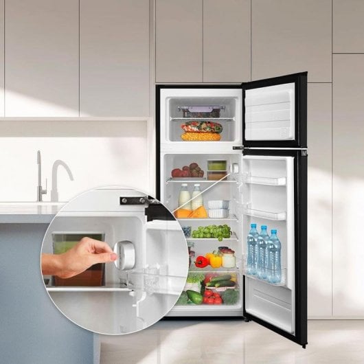 Frigorífico Dos Puertas Cecotec Bolero CoolMarket 2D 204 Defrost 143cm 204L E Negro