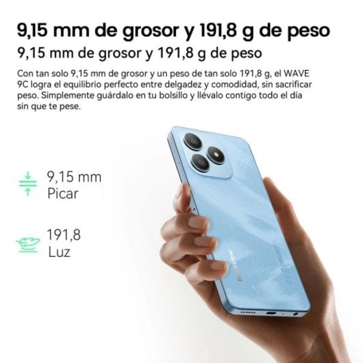 Blackview Wave 9C 4GB 128GB 6.56" IPS HD+ 4G Dual SIM Batería 5000mAh Android 13 Negro