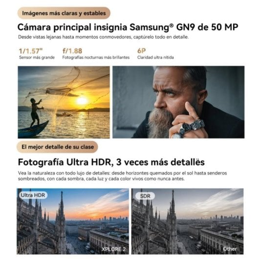 Blackview Xplore 2 12GB 256GB 6.73" AMOLED 5G Dual SIM Batería 20000mAh Carga 120W Android 15 Negro