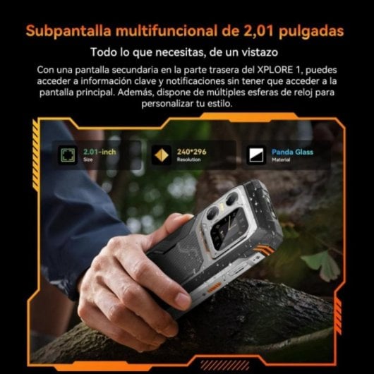 Blackview XPLORE 1 16GB 512GB 6.78" IPS 120Hz 5G Dual SIM Batteria 20000mAh NFC IP69K Android 15 Arancione