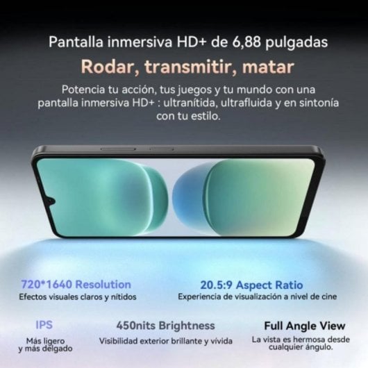 OSCAL Tiger 8 8GB 128GB 6.88" IPS 120Hz 5G Dual SIM NFC Batteria 5000mAh Android Nero