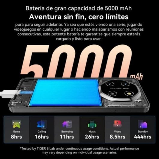 OSCAL Tiger 8 8GB 128GB 6.88" IPS 120Hz 5G Dual SIM NFC Batteria 5000mAh Android Nero