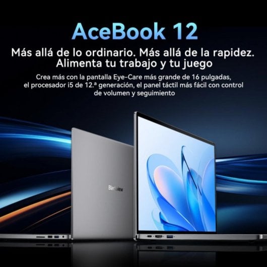 Ordinateur portable Blackview Acebook 12 Intel Core i5-12450H 16GB 512GB SSD 16" Clavier US Casque inclus