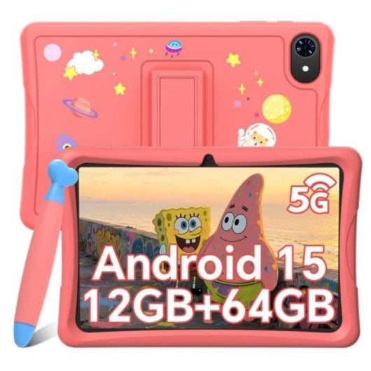 Tablet Tabwee K10 10.1" 64GB WiFi 5000mAh Android 15 com stylus Preto