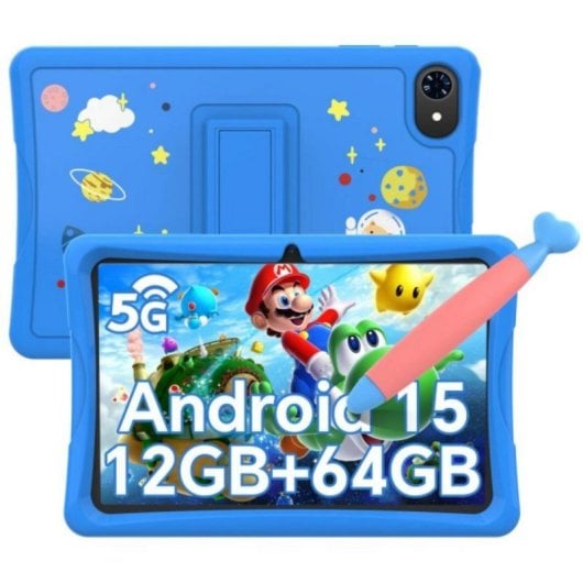 Tablet Tabwee K10 10.1" 64GB 5000mAh WiFi Android 15 Azul com Stylus