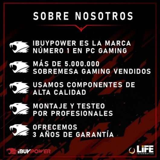 PC Sobremesa IBUYPOWER Fighter Rogue Lite AMD Ryzen 5 4500 16GB 1TB SSD RTX 3050 Windows 11 Home