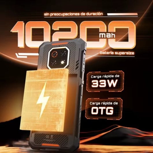 Cubot KingKong ES 3 6GB 256GB 6.74" HD+ 90Hz 4G Dual SIM Certificacion IP68 10200mAh NFC Android 15 Negro