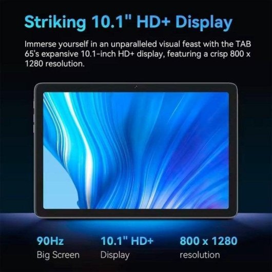 Tablet Cubot Tab 65 WiFi 10,1" Gris 4GB 128GB con teclado físico Batería de larga duración