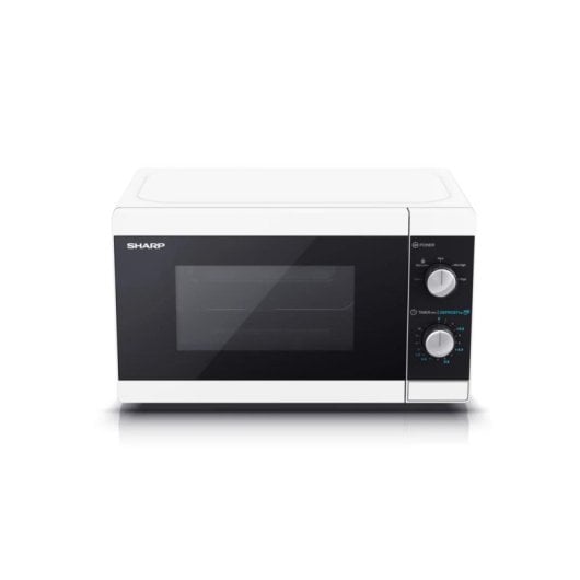 Microondas Sharp YC-MS01E-W 20 Litros 800W Giro Botón Encimera Blanco Negro