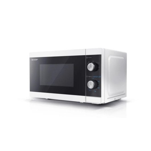 Microondas Sharp YC-MS01E-W 20 Litros 800W Giro Botón Encimera Blanco Negro