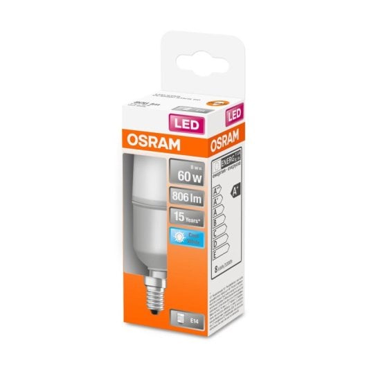 Ampoule Osram STAR E14 8W 806 lm blanche froide forme tubulaire