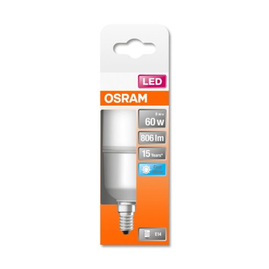 Ampoule Osram STAR E14 8W 806 lm blanche froide forme tubulaire