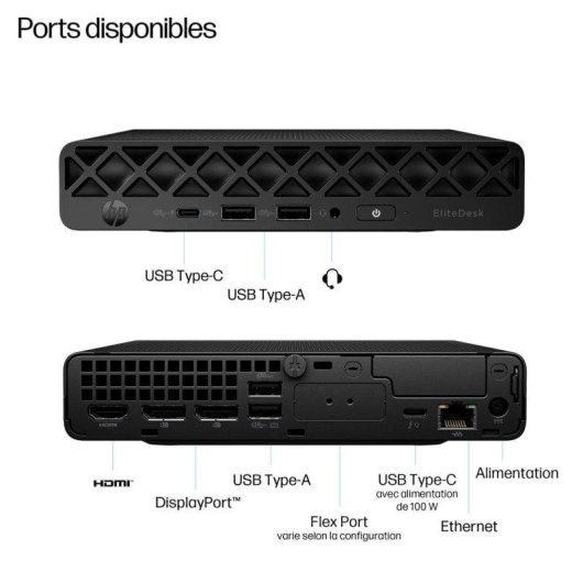Desktop-PC HP EliteDesk 8 Mini G1i Intel Core Ultra 9 32GB 1TB SSD Windows 11 Pro