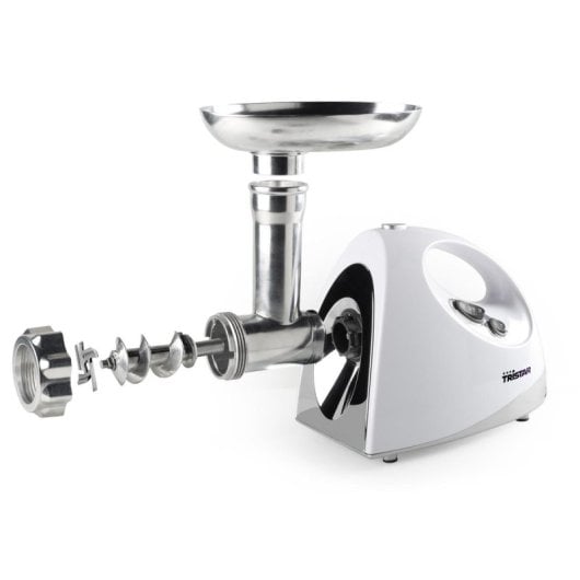 Tritacarne Tristar VM-4210 compatto 3 dischi inox 550 W bianco maniglia integrata