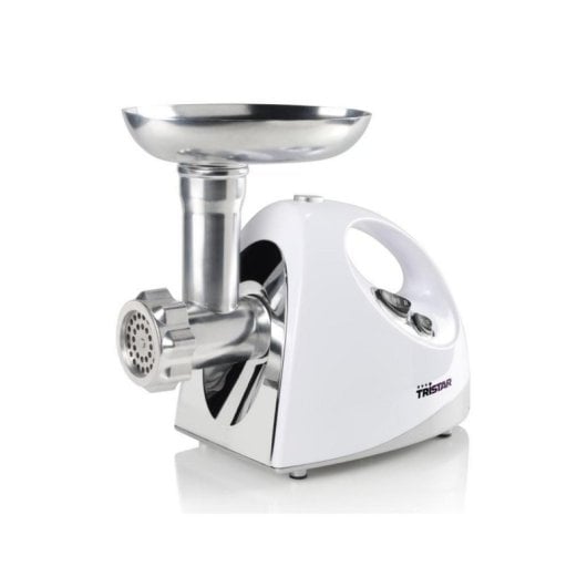 Tritacarne Tristar VM-4210 compatto 3 dischi inox 550 W bianco maniglia integrata