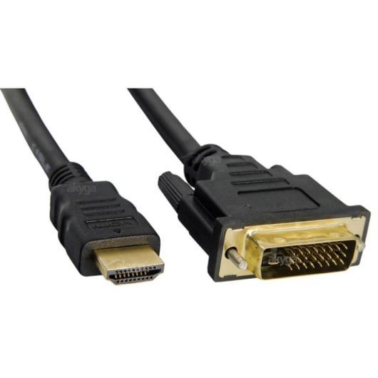 Cable HDMI Akyga AK-AV-11 1,8 m HDMI a DVI-D chapado en oro ABS negro