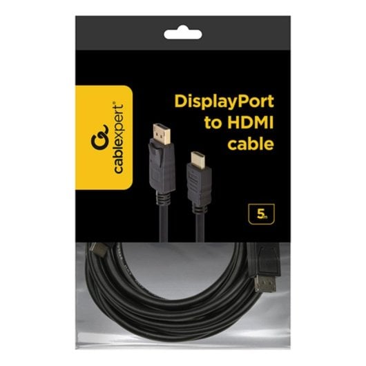 Cable convertidor Gembird CC-DP-HDMI-5M DisplayPort a HDMI y VGA 5 m negro