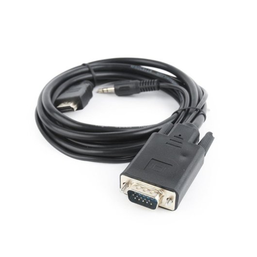 Adaptateur HDMI Mâle Vers HDMI Femelle + VGA Femelle + Audio - Convertisseur Signal Vidéo/Audio - Noir