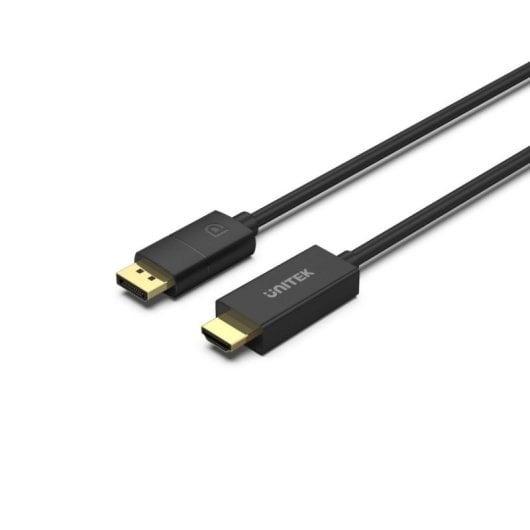 Kabel UNITEK V1608A DisplayPort HDMI 1,8 m Aluminium Grau 4K 60Hz HDCP 2.2