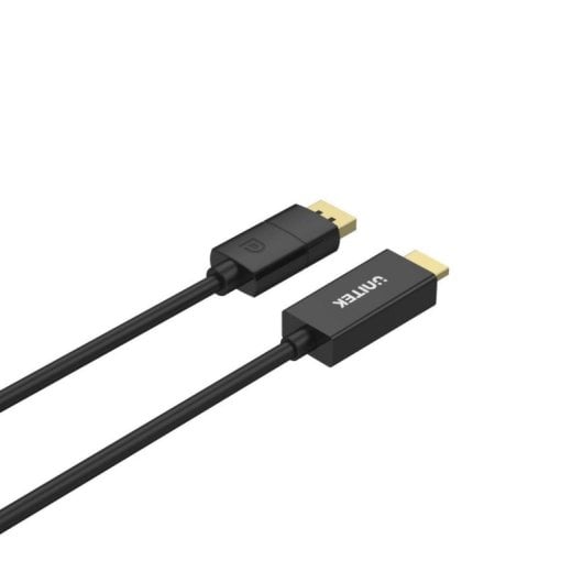 Kabel UNITEK V1608A DisplayPort HDMI 1,8 m Aluminium Grau 4K 60Hz HDCP 2.2