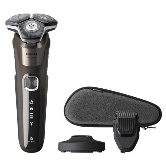 Elektrorasierer Philips Shaver Series 5000 S5886/38 Kabellos 60min Nass- und Trockenrasur 3 Scherköpfe Schnellladung