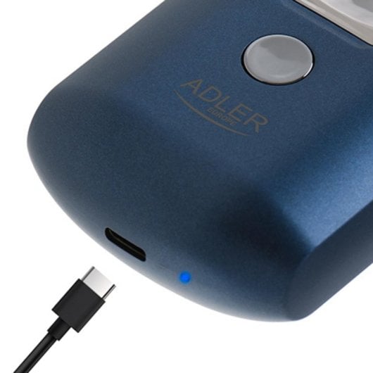 Máquina de afeitar Adler AD 2937 azul batería Li-Ion 250 mAh dos cabezales USB